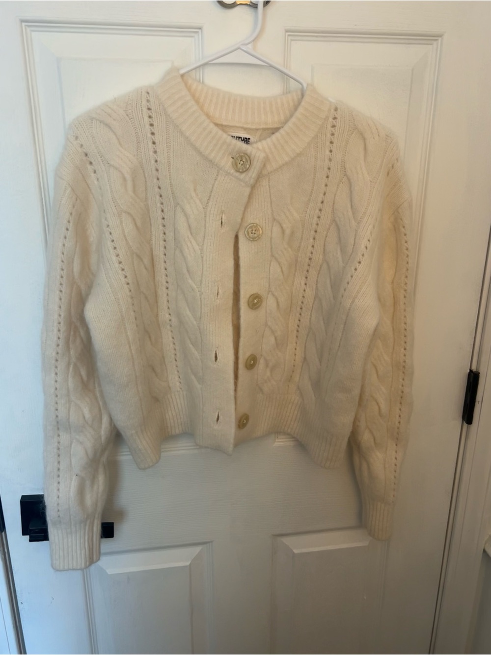 Women's Cable-Knit Button Cardigan Sweater